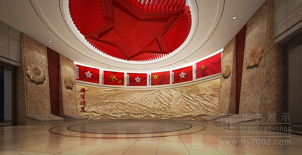 大別山革命歷史紀念館效果圖,展廳設(shè)計,展廳浮雕設(shè)計